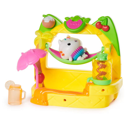 GABBYS DOLLHOUSE SET BALCON PENTRU PETRECEREA CU SMOOTHIE A LUI CAKEY, GABBYS DOLLHOUSE