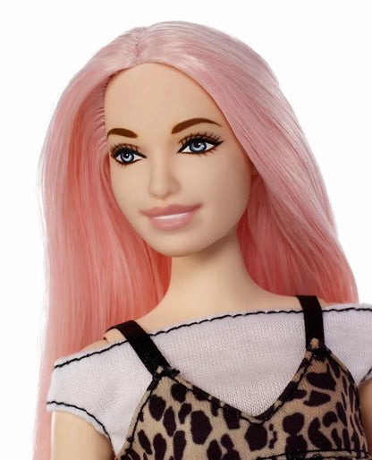 PAPUSA BARBIE FASHIONISTA CU PARUL ROZ, BARBIE - FASHIONISTAS