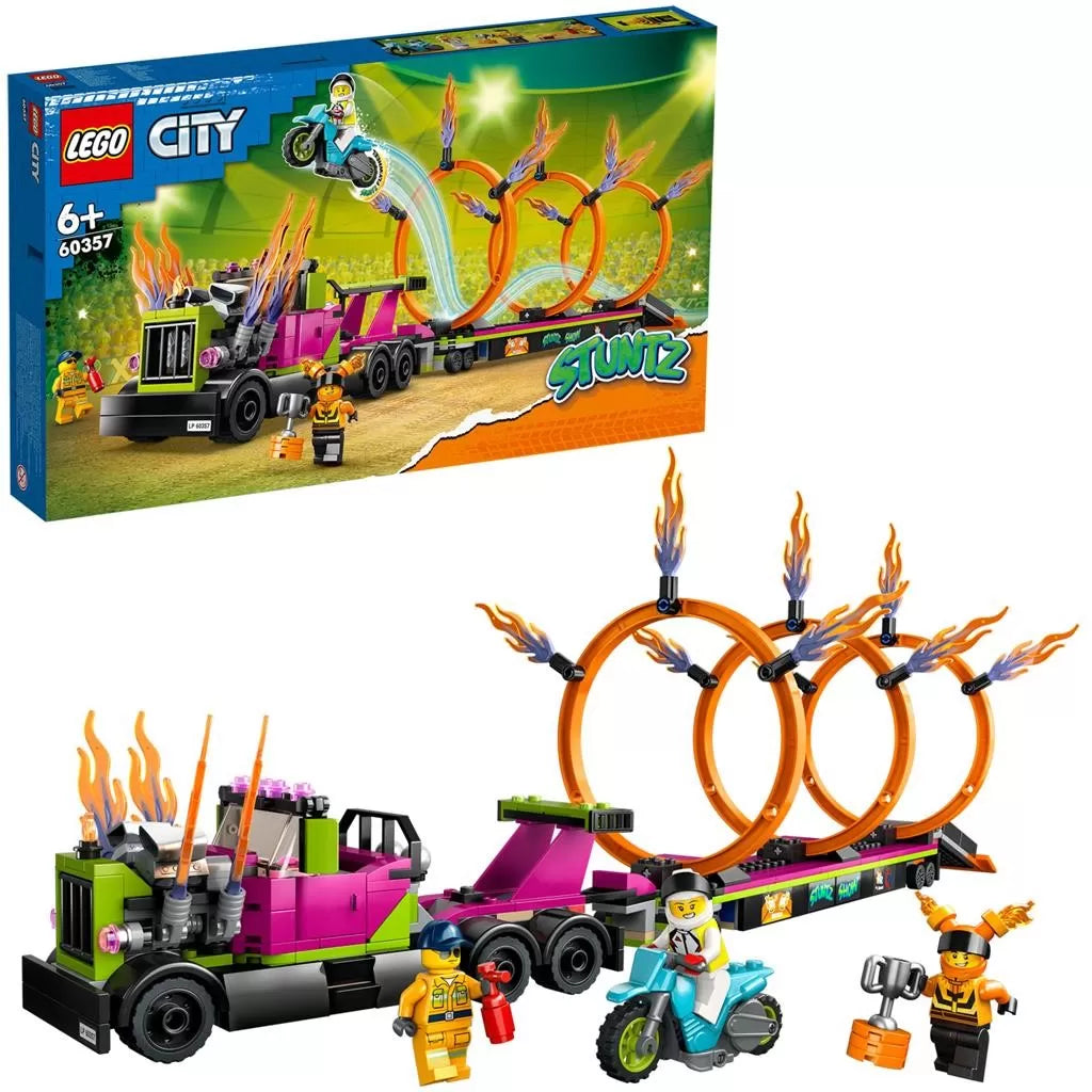 LEGO CITY CAMION DE CASCADORIE SI PROVOCAREA CERCURILOR DE FOC 60357, LEGO CITY