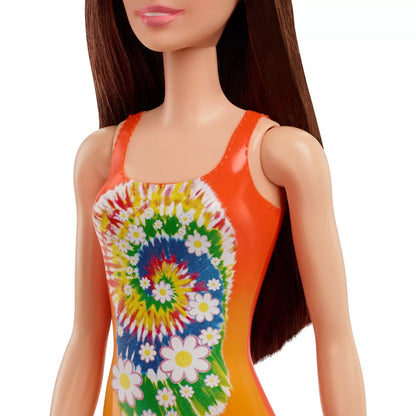 PAPUSA BARBIE SATENA CU COSTUM DE BAIE PORTOCALIU, BARBIE - I CAN BE