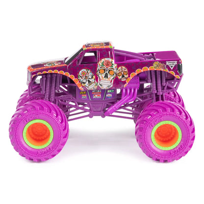 MONSTER JAM MASINUTA METALICA CALAVERA SCARA 1:24, MONSTER JAM