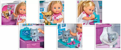 PAPUSA EVI VETERINAR CU RULOTA ACCESORIZATA, STEFFI LOVE