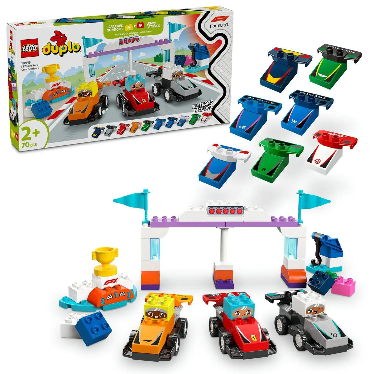 LEGO DUPLO ECHIPA F1: MASINI SI PILOTI DE CURSE 10445, LEGO DUPLO
