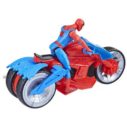 SPIDERMAN SET FIGURINA SI VEHICUL WEB BLAST CYCLE, SPIDER-MAN