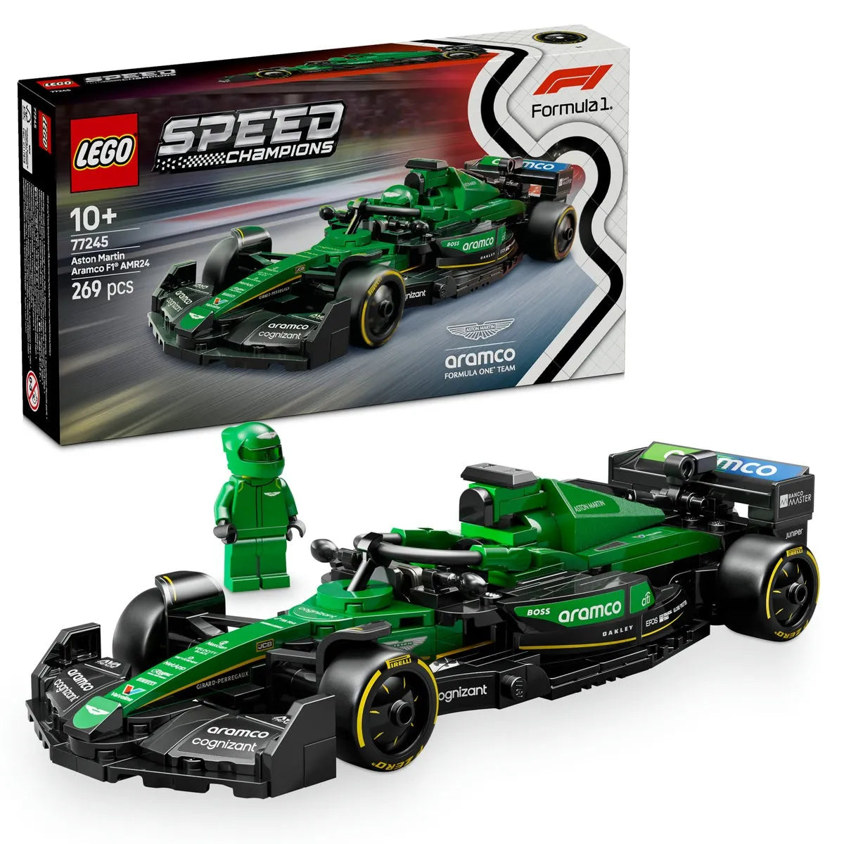 LEGO SPEED CHAMPIONS MASINA DE CURSE F1 ASTON MARTIN ARMACO AMR24 77245, LEGO SPEED CHAMPIONS