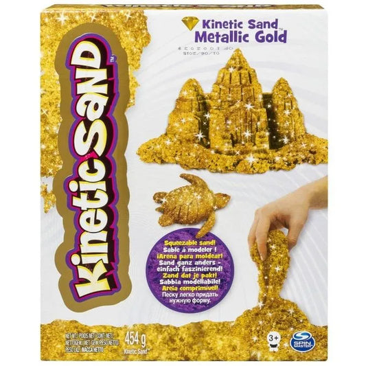 NISIP KINETIC METALE SI MINERALE STRALUCITOARE AURIU, KINETIC SAND