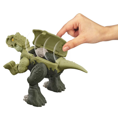 JURASSIC WORLD FIERCE CHANGERS DOUBLE DANGER DINOZAUR TRANSFORMABIL TYRANNOSAURUS REX SI ANKYLOSAURUS VERDE, JURASSIC WORLD