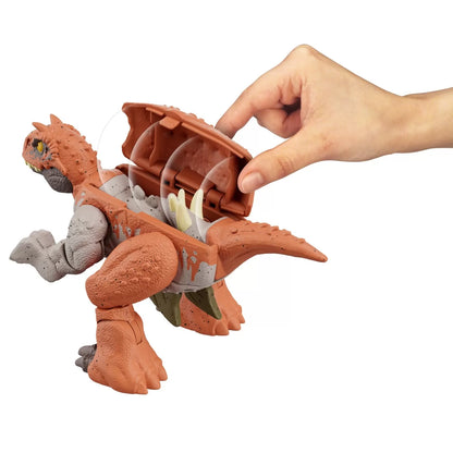 JURASSIC WORLD FIERCE CHANGERS DOUBLE DANGER DINOZAUR TRANSFORMABIL CARNOTAURUS SI STEGOSAURUS, JURASSIC WORLD