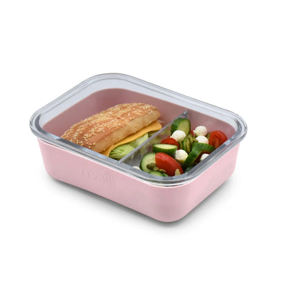 RECIPIENT STICLA 740ML CU HUSA ANTIDERAPANTA SILICON MELII ROZ, MELII