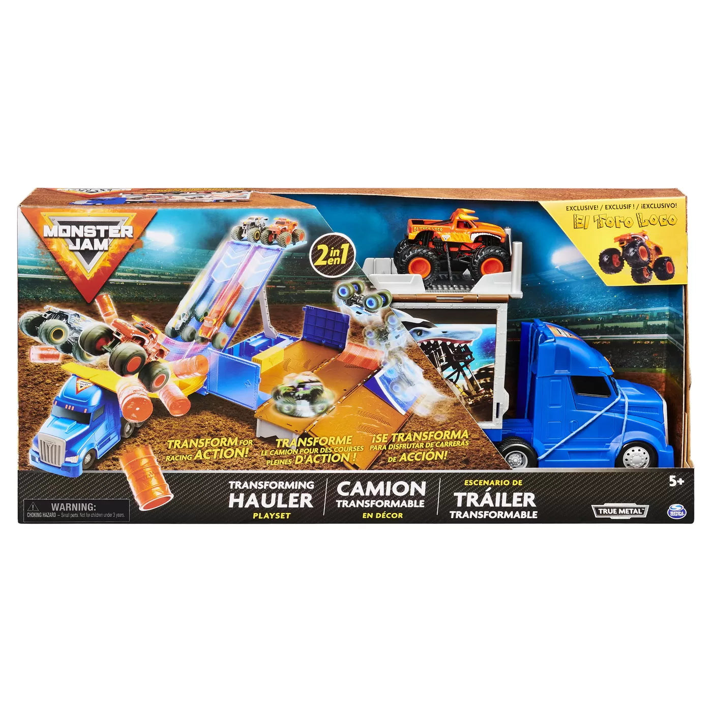 MONSTER JAM SET DE JOACA CAMIONUL CONVERTIBIL IN ARENA, MONSTER JAM