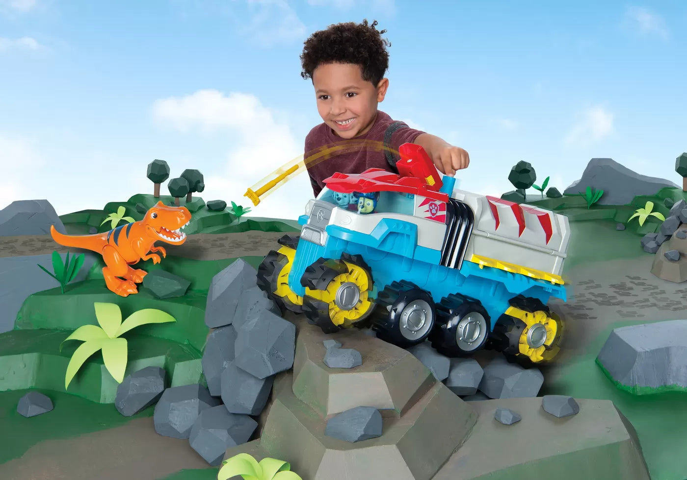PATRULA CATELUSILOR VEHICUL DE PATRULARE DINO PATROLLER MOTORIZAT, PATRULA CATELUSILOR
