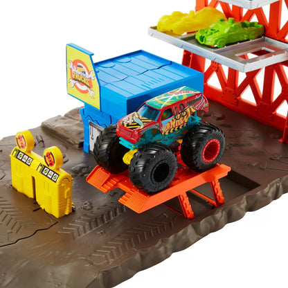 HOT WHEELS MONSTER TRUCKS SET BLAST STATION , HOT WHEELS - MONSTER TRUCK