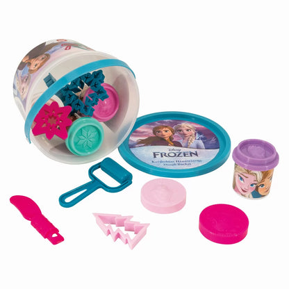 GALETUSA CU 4 BORCANASE DE PLASTILINA SI ACCESORII FROZEN, AS