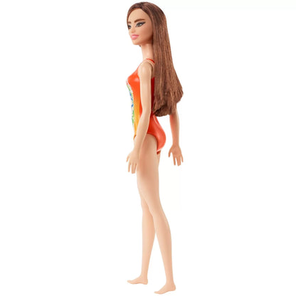 PAPUSA BARBIE SATENA CU COSTUM DE BAIE PORTOCALIU, BARBIE - I CAN BE