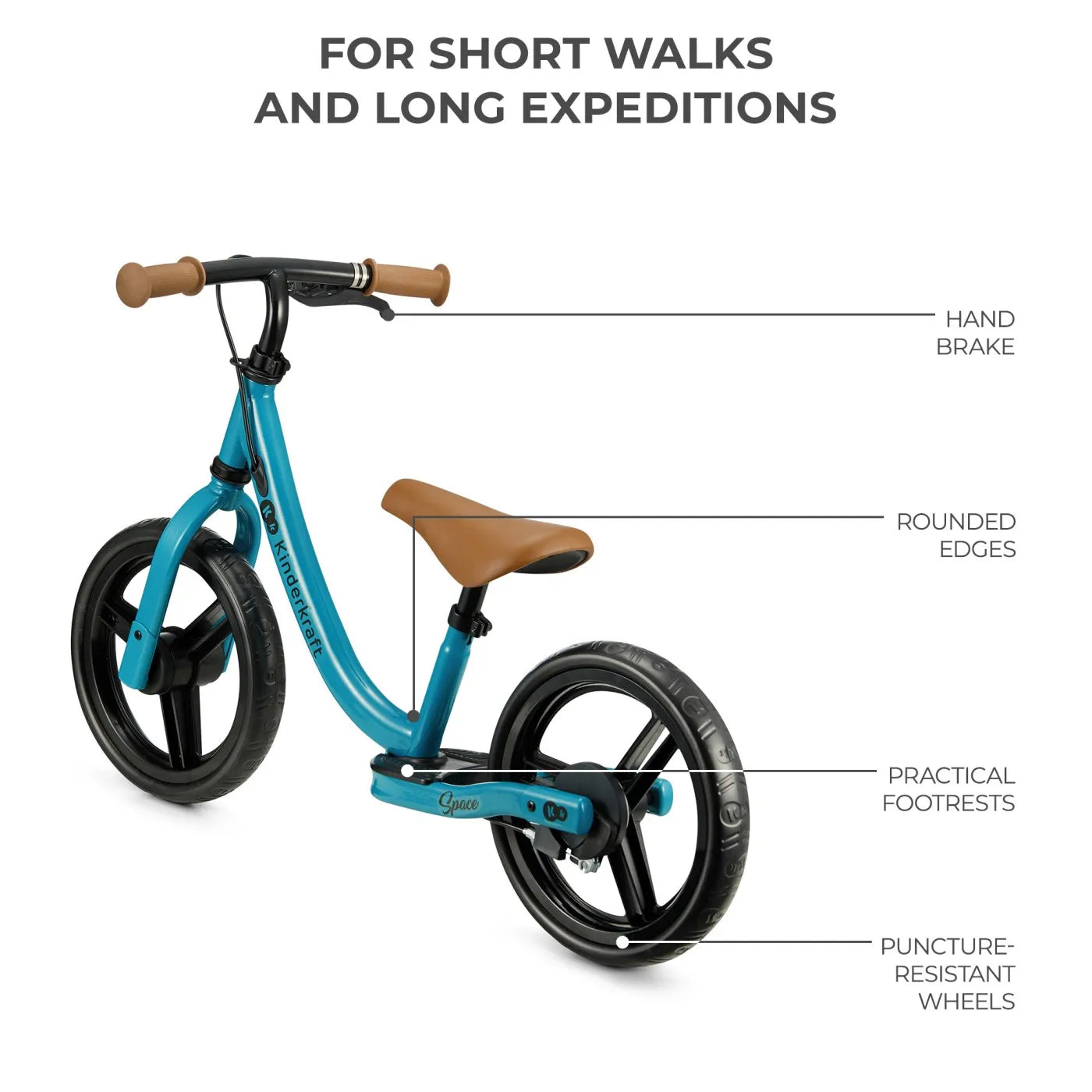 BICICLETA FARA PEDALE KINDERKRAFT SPACE DARK BLUE, KINDERKRAFT