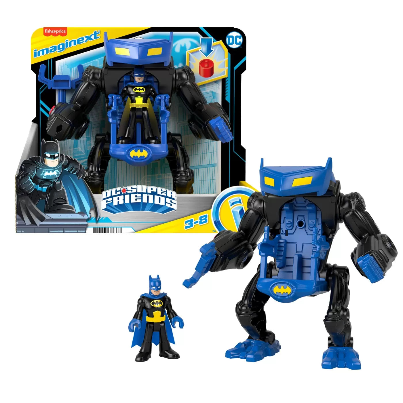 FISHER PRICE IMAGINEXT DC SUPER FRIENDS VEHICUL CU FIGURINA BATMAN, FISHER PRICE - DC SUPER FRIENDS