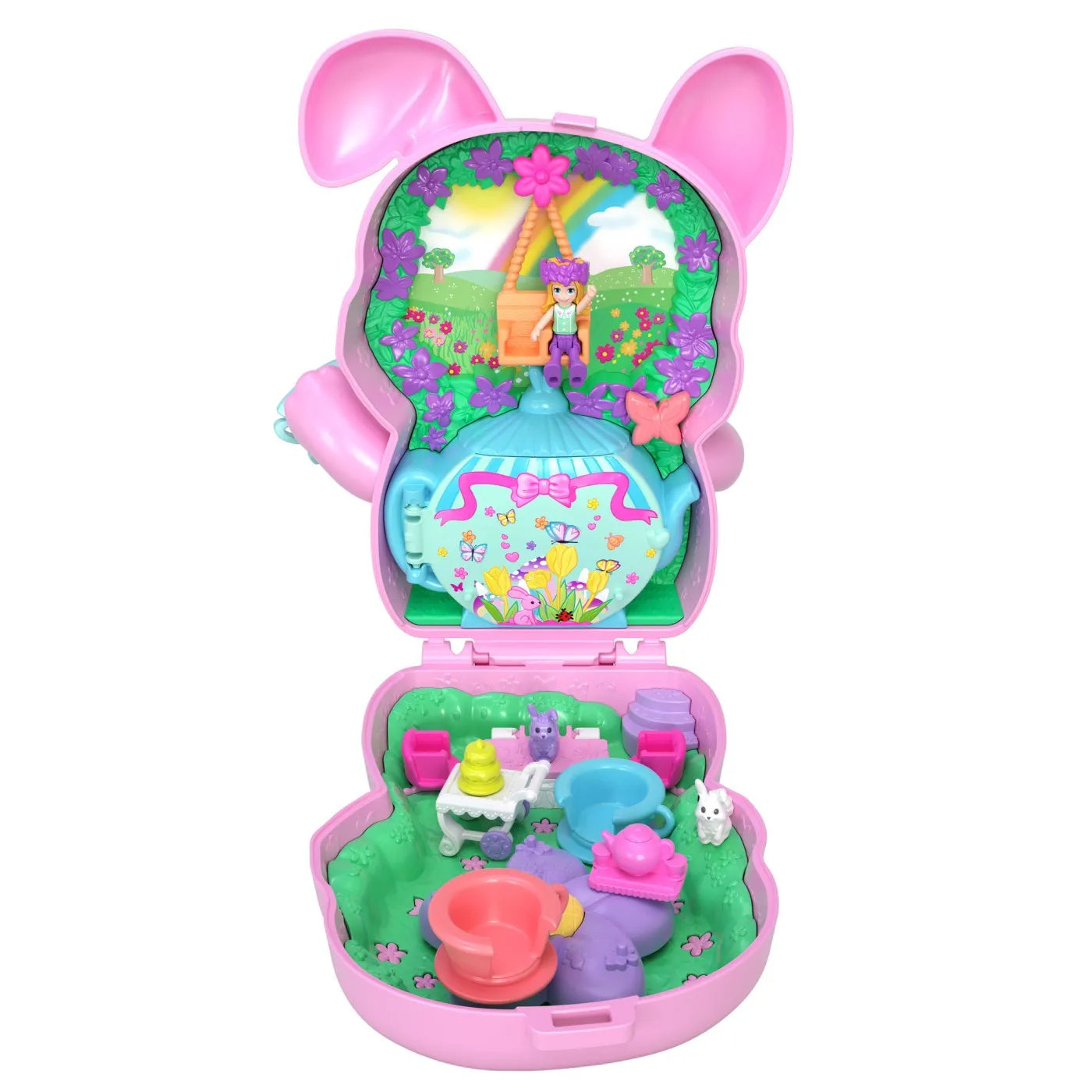 POLLY POCKET SET GENTUTA ANIMALUT IEPURAS LA PETRCERE CU ACCESORII, POLLY POCKET