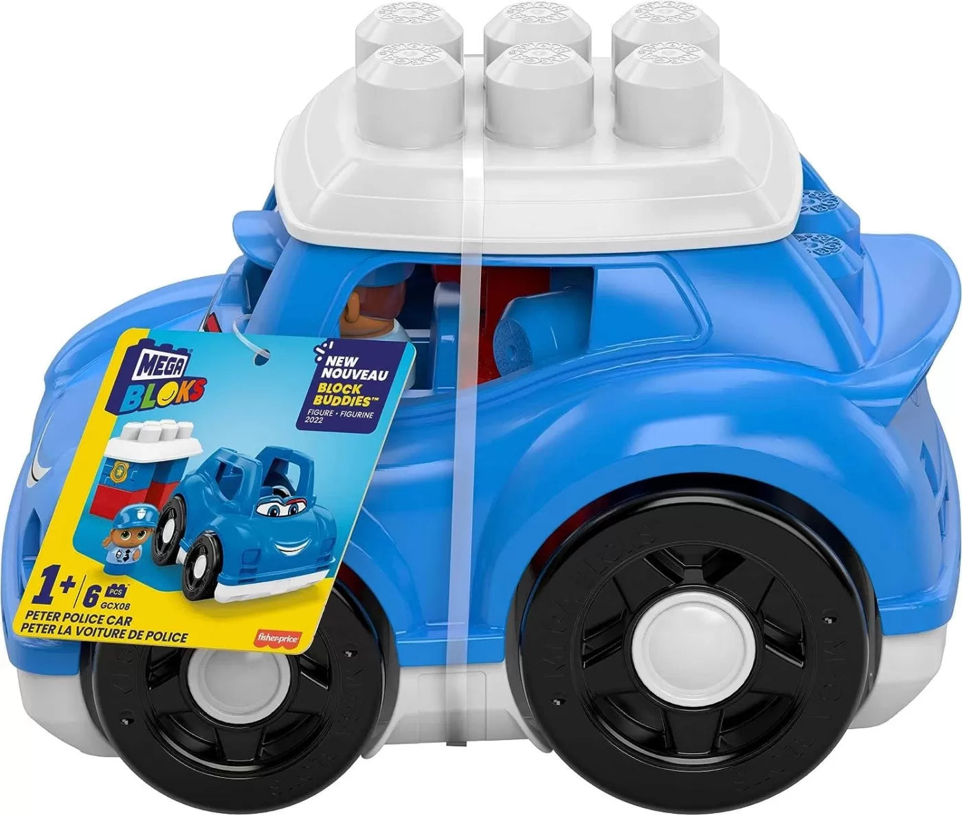 MEGA BLOKS FIRST BUILDERS VEHICUL PETER POLICE, MEGA BLOKS