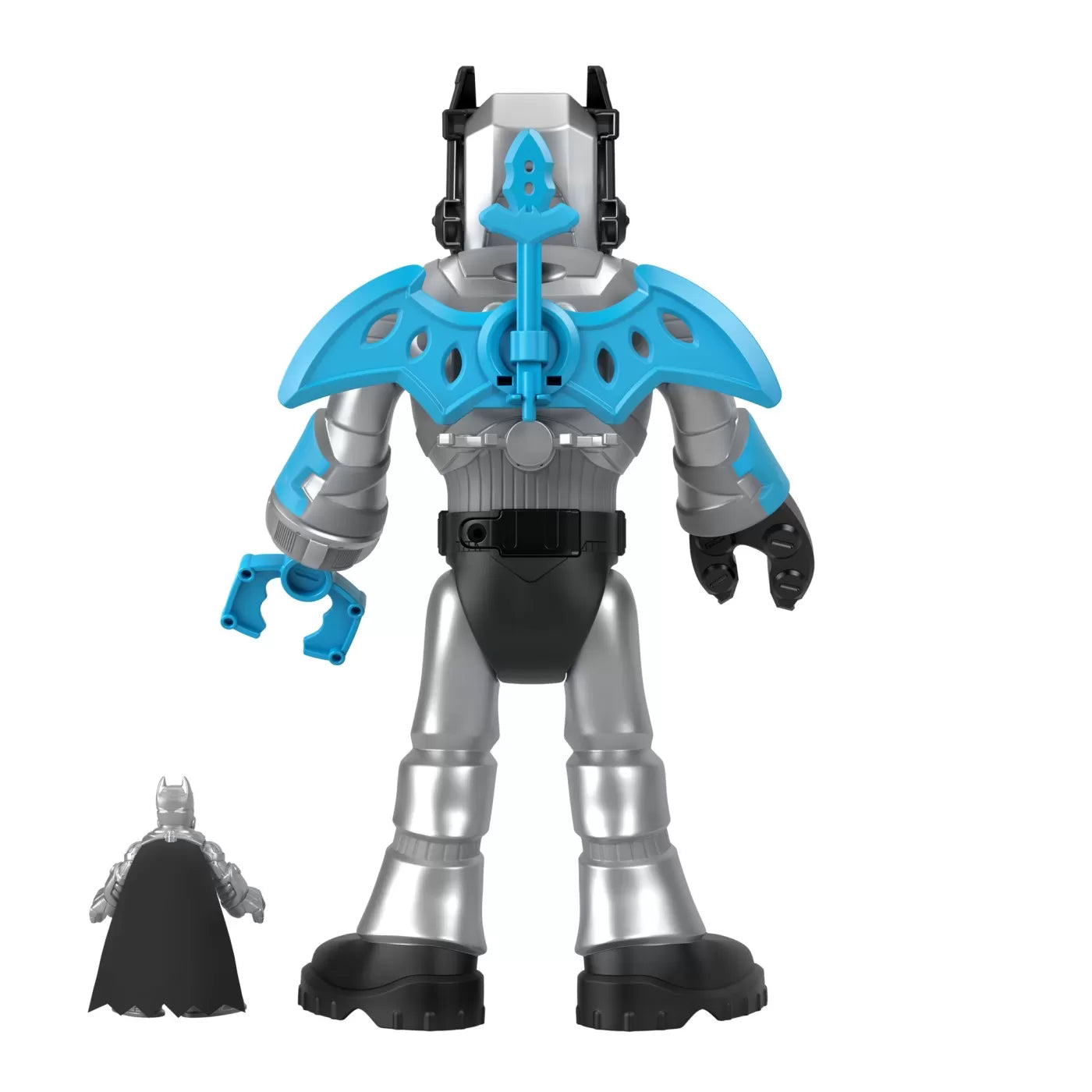 FISHER PRICE IMAGINEXT DC SUPER FRIENDS ROBOT BATMAN IN COSTUM GRI 30CM, FISHER PRICE - DC SUPER FRIENDS