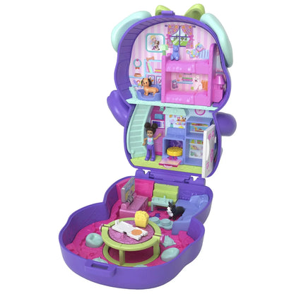 POLLY POCKET SET GENTUTA ANIMALUT CATELUS IN PIJAMA CU ACCESORII, POLLY POCKET