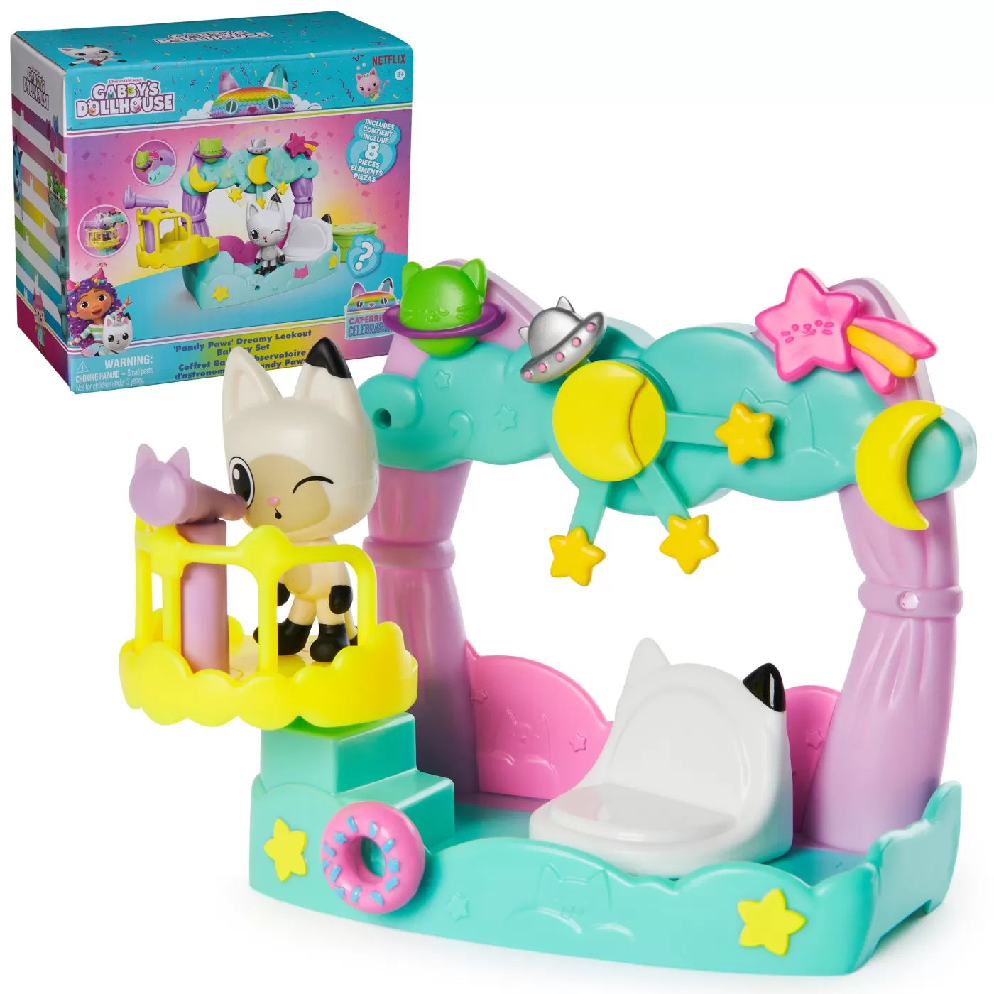 GABBYS DOLLHOUSE SET BALCON DECORAT A LUI PANDY PAWS, GABBYS DOLLHOUSE