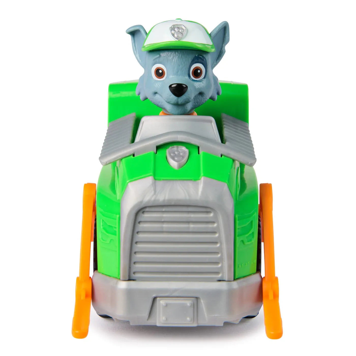 PATRULA CATELUSILOR SET VEHICUL DE BAZA CAMIONUL DE RECICLARE  SI FIGURINA ROCKY, PATRULA CATELUSILOR