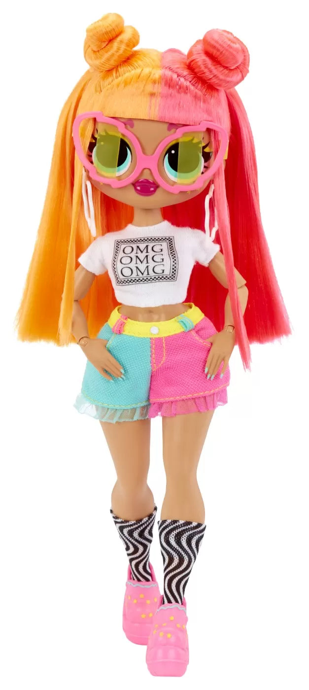 L.O.L. SURPRISE! OMG NEONLICIOUS PAPUSA FASHIONISTA CU ACCESORII, LOL SURPRISE