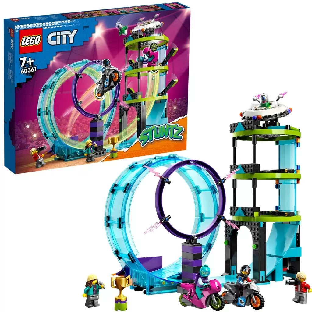 LEGO CITY PROVOCAREA SUPREMA DE CASCADORII PE MOTOCICLETA 60361, LEGO CITY