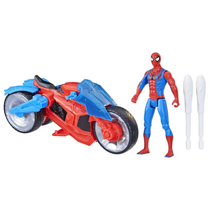 SPIDERMAN SET FIGURINA SI VEHICUL WEB BLAST CYCLE, SPIDER-MAN