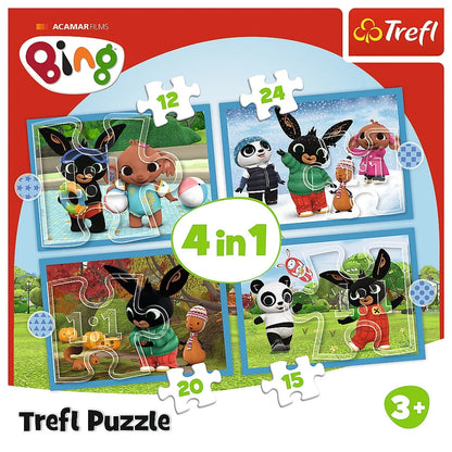 PUZZLE TREFL 4IN1 ACAMAR FILMS HAPPY BING, TREFL 4IN1