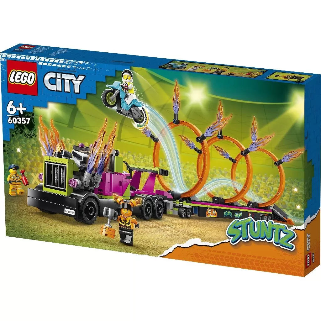 LEGO CITY CAMION DE CASCADORIE SI PROVOCAREA CERCURILOR DE FOC 60357, LEGO CITY