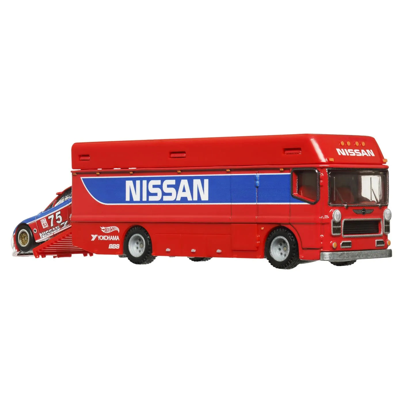 HOT WHEELS TRANSPORTATOR EURO HAULER CU MASINUTA NISSAN 300 ZX GTS SCARA 1:64, HOT WHEELS - VEHICULE