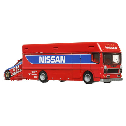 HOT WHEELS TRANSPORTATOR EURO HAULER CU MASINUTA NISSAN 300 ZX GTS SCARA 1:64, HOT WHEELS - VEHICULE