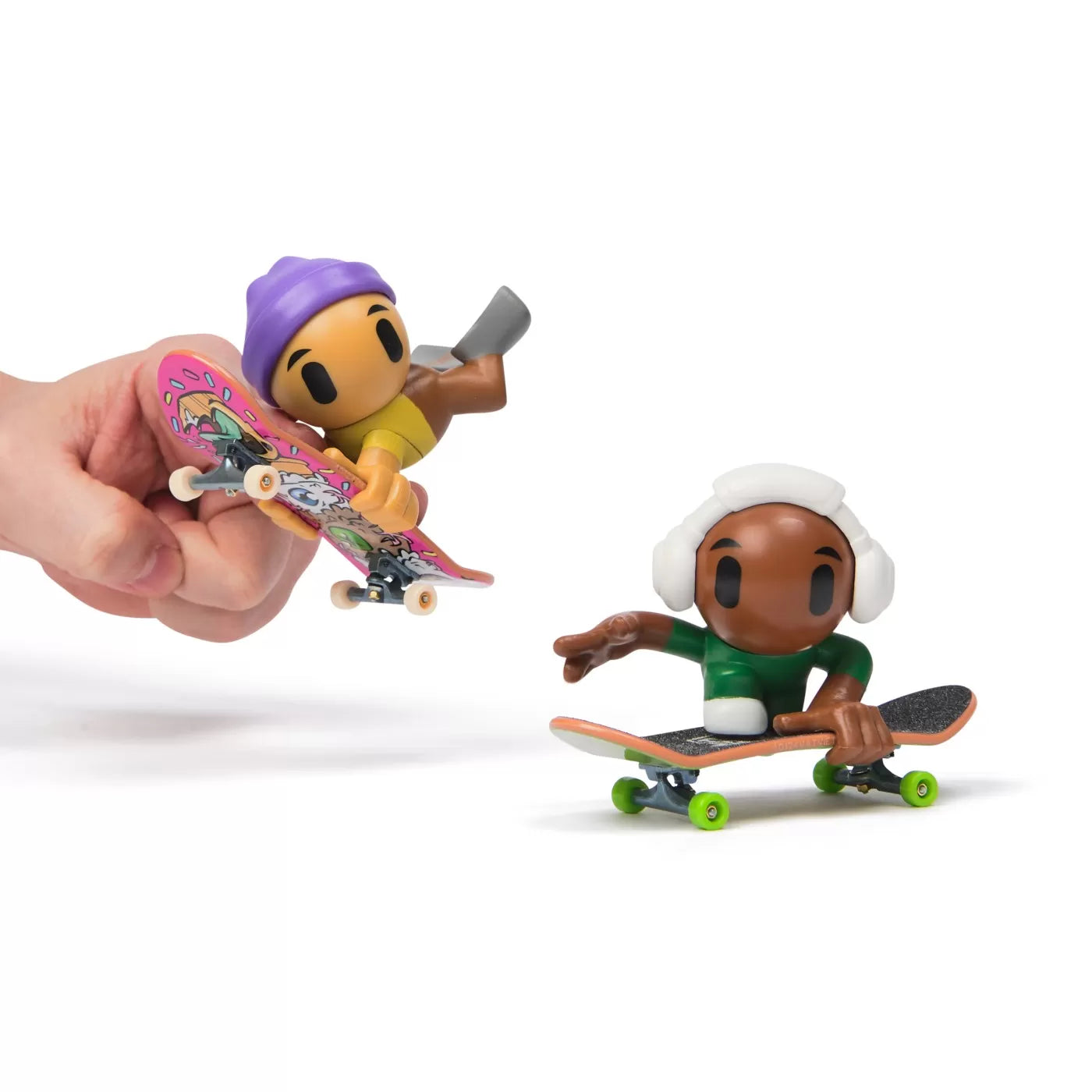 TECH DECH SK8 CREW PACHET 2 SETURI PLACA SI FIGURINA 9.6CM CASCA MOV SI CASTI ALBE, TECH DECK