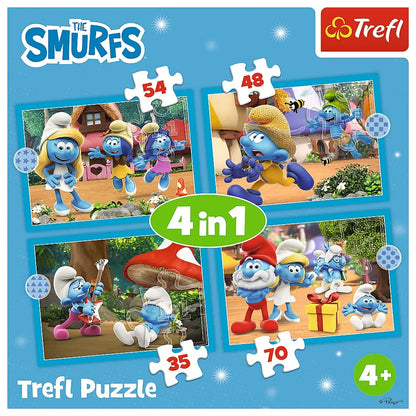 PUZZLE TREFL 4IN1 STRUMFII SATUL STRUMFILOR, TREFL 4IN1