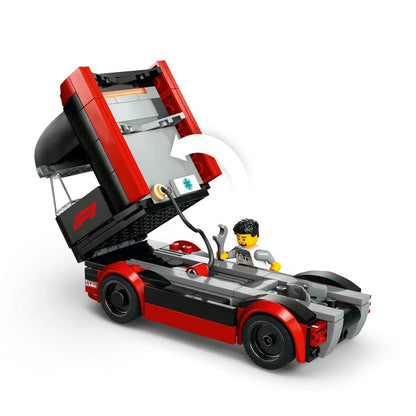 LEGO CITY CAMION F1 CU MASINILE F1 RB20 SI AMR24 60445, LEGO CITY