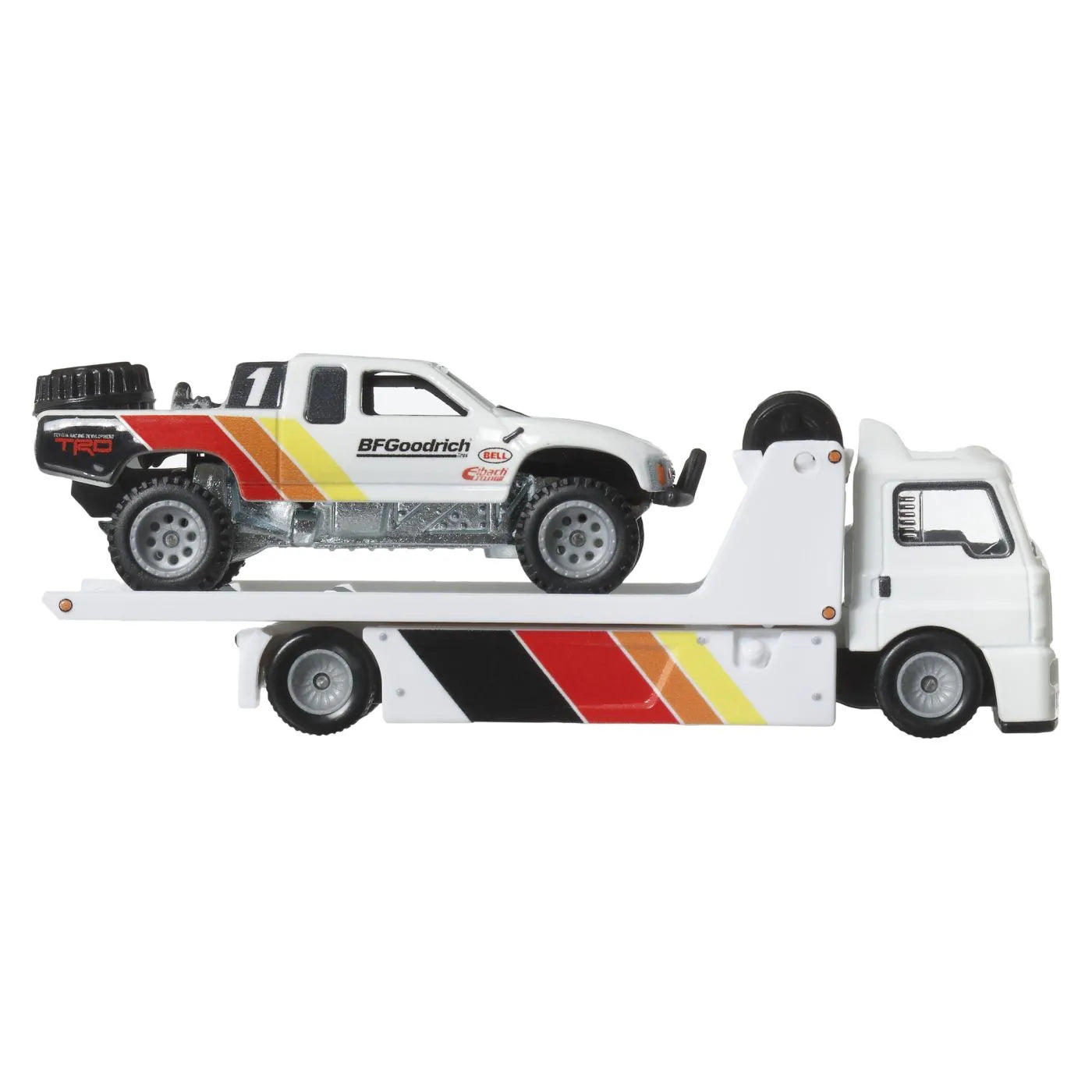 HOT WHEELS TRANSPORTATOR FLEET STREET CU MASINUTA TOYOTA OFF ROAD TRUCK SCARA 1:64, HOT WHEELS - VEHICULE