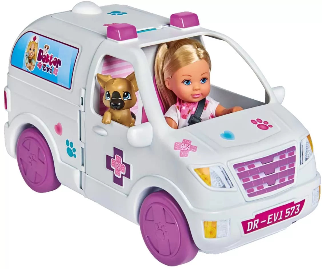 PAPUSA EVI VETERINAR CU RULOTA ACCESORIZATA, STEFFI LOVE