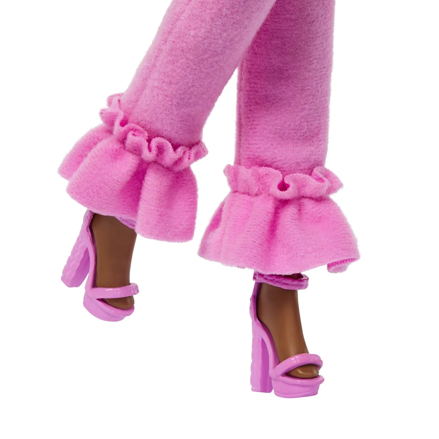 BARBIE DELUXE STYLE PAPUSA BARBIE CU SALOPETA ROZ SI PAR IMPLETIT, BARBIE - FASHIONISTAS