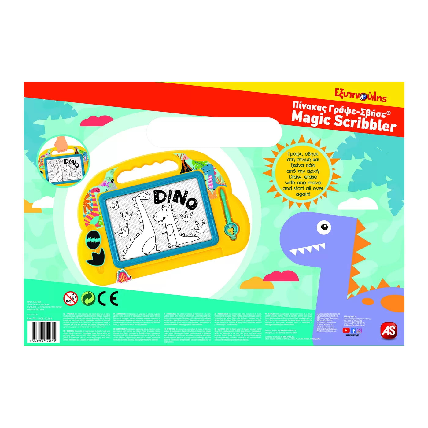 TABLA MAGNETICA MAGIC SCRIBBLER BABY DINOZAUR, ARTGRECO DESEN