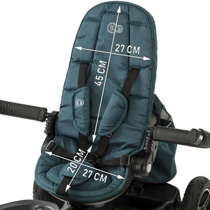 TRICICLETA KINDERKRAFT EASYTWIST, MIDNIGHT GREEN, KINDERKRAFT