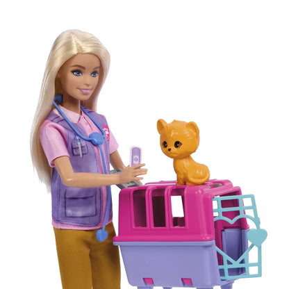 BARBIE YOU CAN BE SET PAPUSA CU DOUA ANIMALUTE DIN JUNGLA, BARBIE - I CAN BE