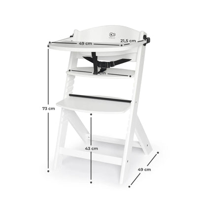 SCAUN DE MASA KINDERKRAFT ENOCK, 3 IN 1, FULL WHITE, KINDERKRAFT