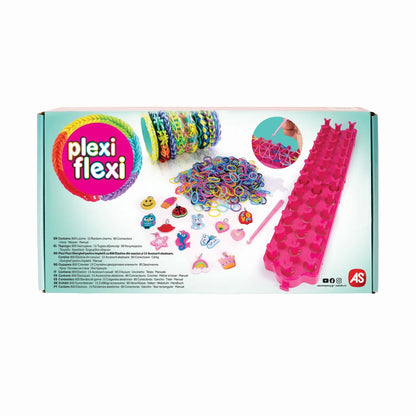 PLEXI FLEXI GHERGHEF PENTRU IMPLETIT CU 800 ELASTICE DIN CAUCIUC SI 15 ACCESORII, HAPPI HOBBI