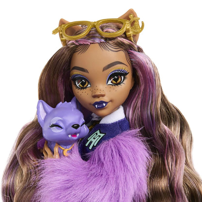 MONSTER HIGH PAPUSA CLAWDEEN WOLF SI CATELUL CRESCENT, MONSTER HIGH