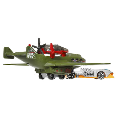 SET AVION SI MASINA HOT WHEELS SUPER RIGS TURBOLENCE TUG , HOT WHEELS - VEHICULE