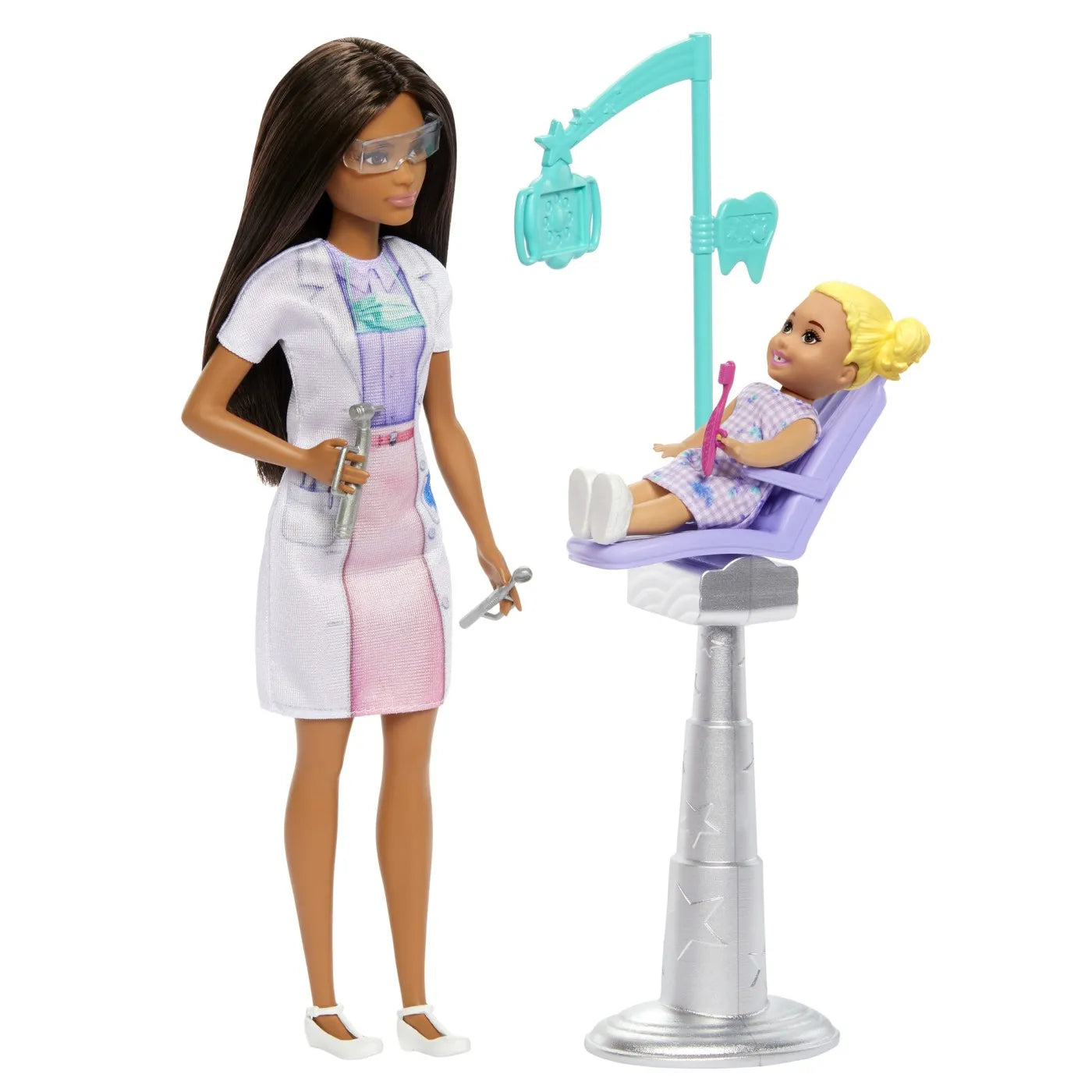 BARBIE SET DE JOACA PAPUSA BARBIE BRUNETA FACE CARIERA STOMATOLOG, BARBIE - I CAN BE