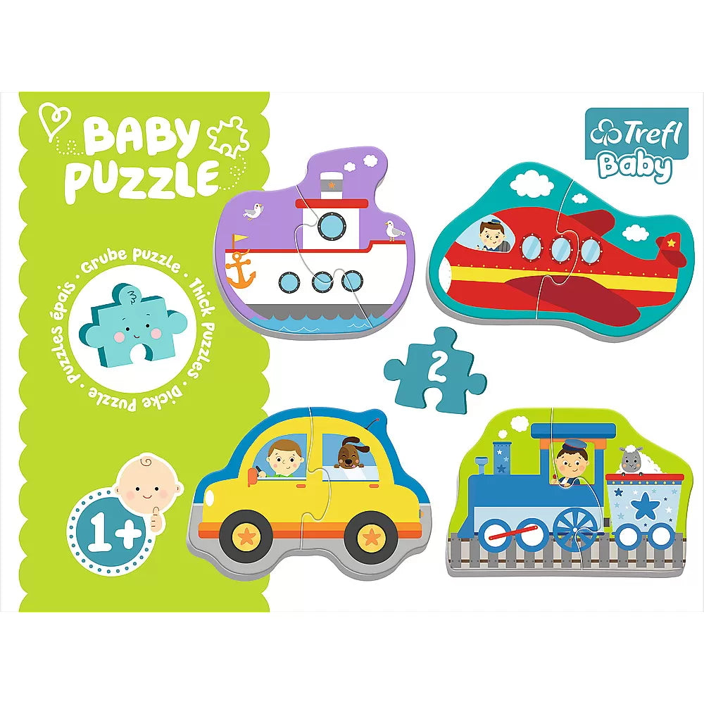 PUZZLE TREFL BABY CLASIC VEHICULE PENTRU TRANSPORT 8 PIESE, TREFL BABY
