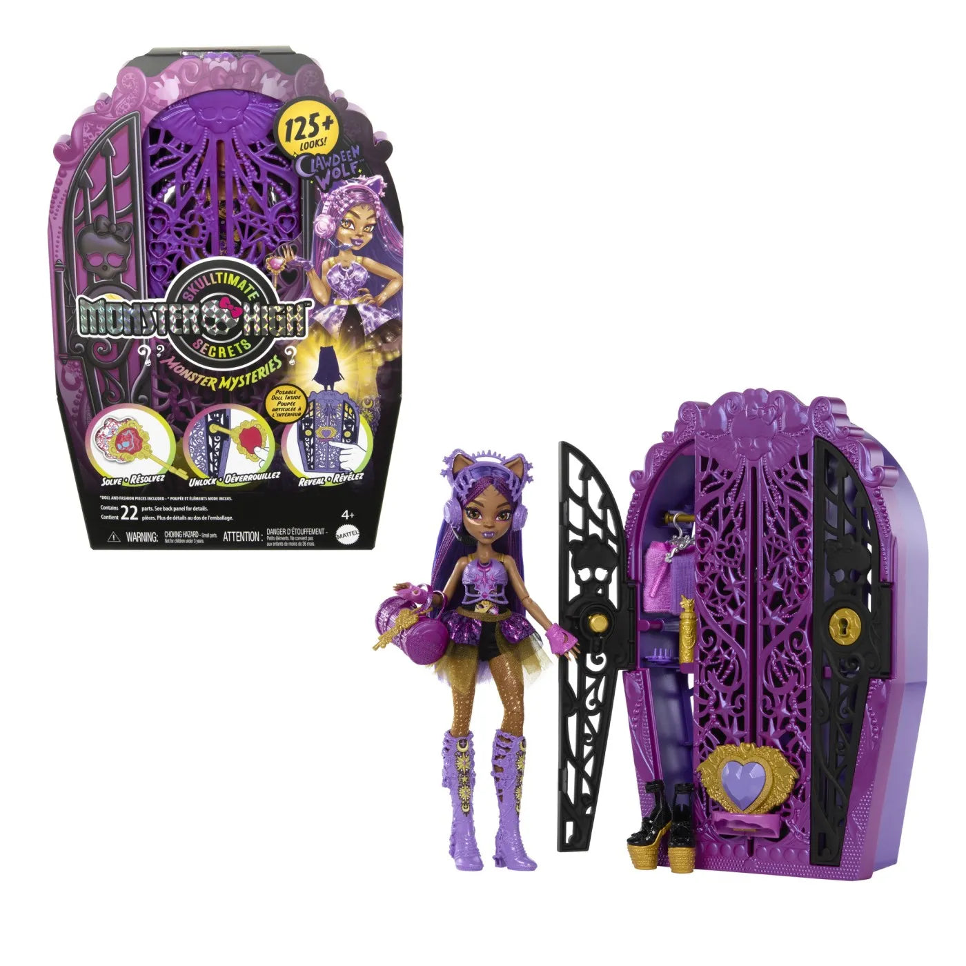 MONSTER HIGH SKULLTIMATE SECRETS PAPUSA CLAWDEEN WOLF, MONSTER HIGH