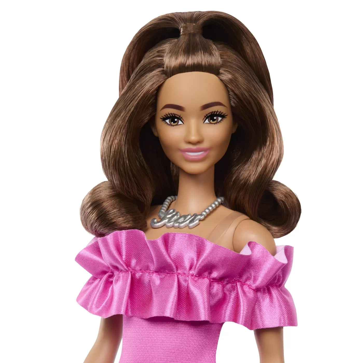 PAPUSA BARBIE FASHIONISTA SATENA CU ROCHIE ROZ, BARBIE - FASHIONISTAS